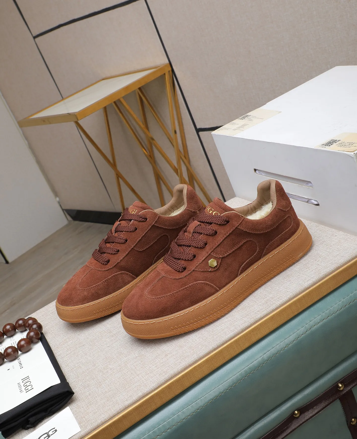 Men's shoes 💰540 IUGGI new retro presbyopia men's shoes, casual and versatile, full of high-end sense, fashionable, luxury and personalized style, joint style, retro presbyopia factor, full of handsome style, first layer suede cowhide, lining wool, rubber outsole, light and non-slip size: 39-44